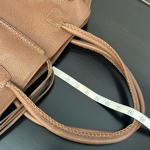 Carlos Falchi handmade Brown soft pebbled leather bag 9”x16” - Picture 16 of 16